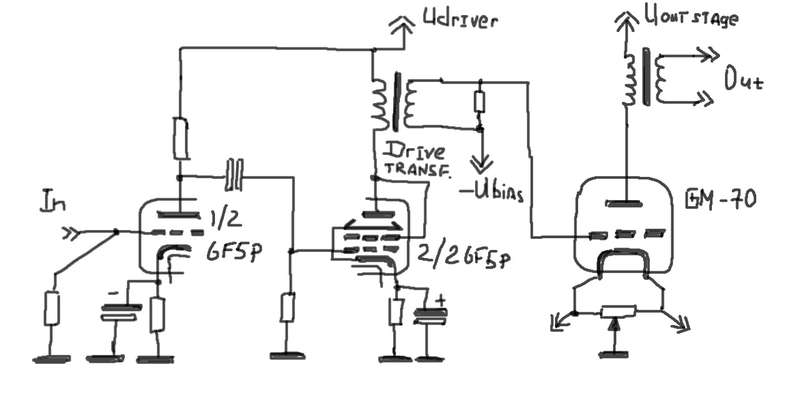 Усилитель обертон на гм 70 схема