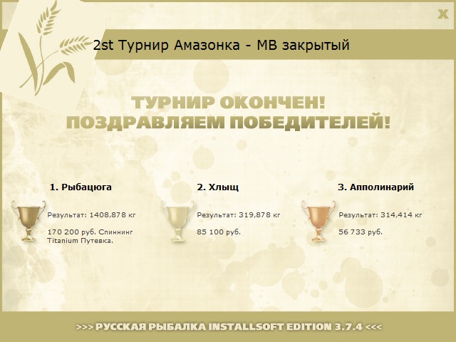  Максимальный Вес • Praise-турниры • РУССКАЯ РЫБАЛКА