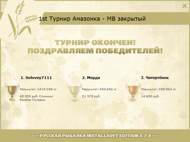  Максимальный Вес • Praise-турниры • РУССКАЯ РЫБАЛКА