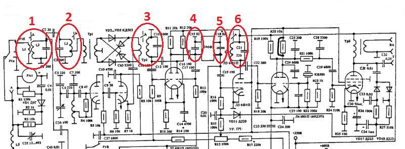 Трансивер альбатрос ламповый с доработками схема на 3 диапазона