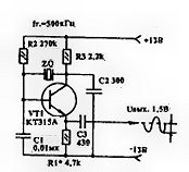 Схема простого генератора на 465 кгц
