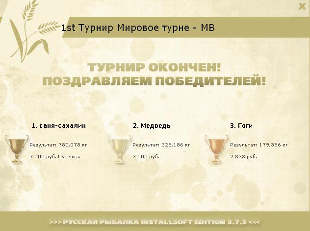 река • Мировое турне • РУССКАЯ РЫБАЛКА