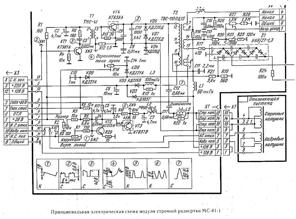 Кадровая развертка 3усцт схема