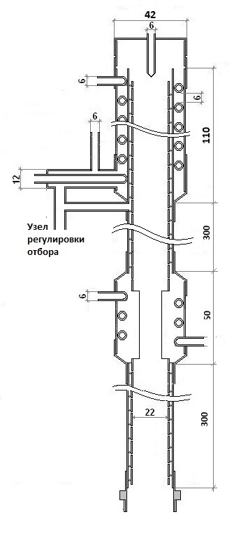 Ректификационная колонна с клапанными тарелками