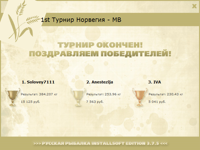 турниры • РУССКАЯ РЫБАЛКА