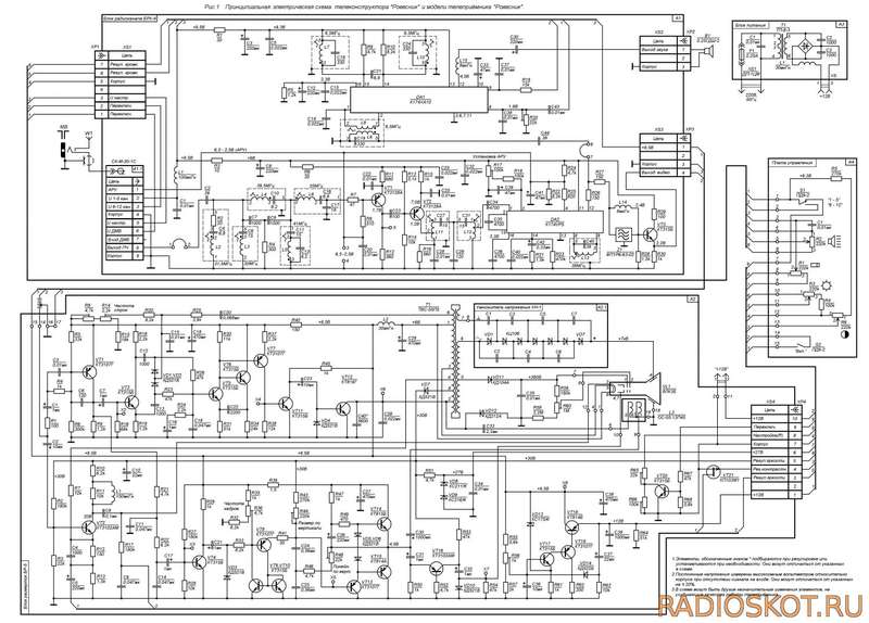 Схема телевизора ровесник
