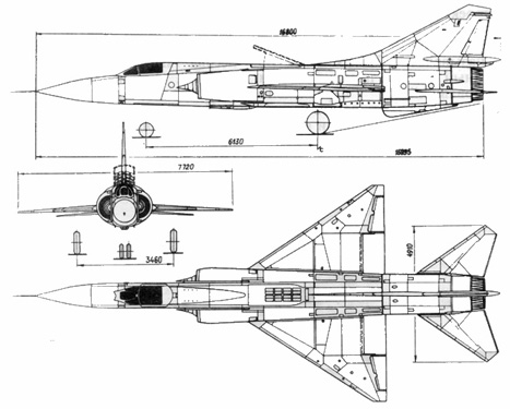 Миг 23 чертеж