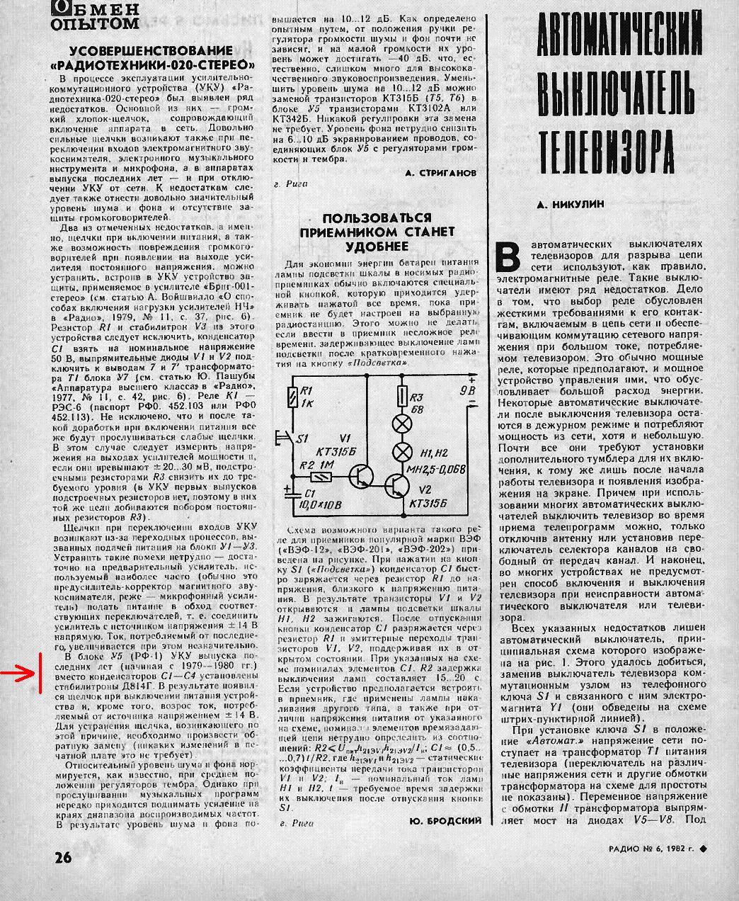  Настройка,ремонт и модернизация Радиотехника У101