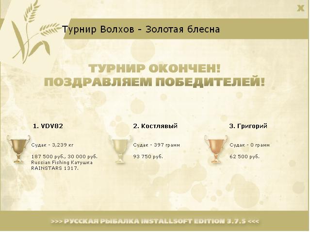 турниры • РУССКАЯ РЫБАЛКА