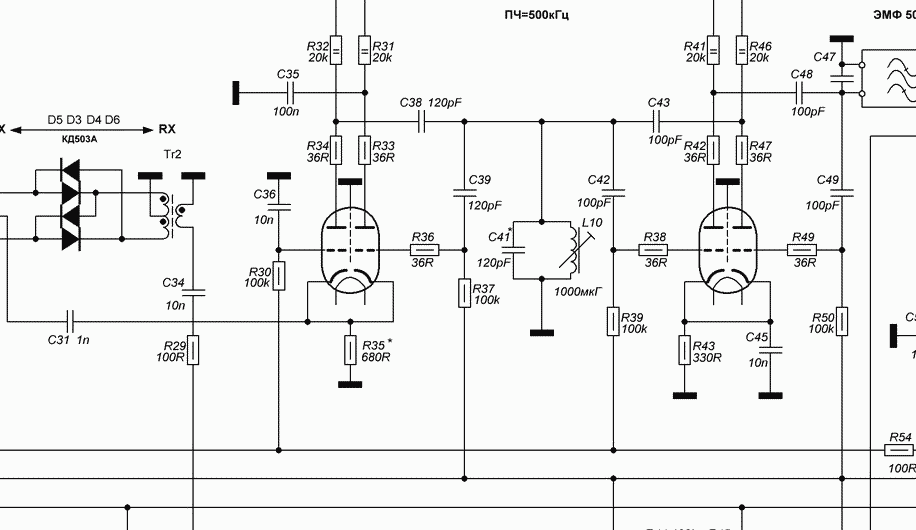 Ламповый трансивер альбатрос 80 40 м схема