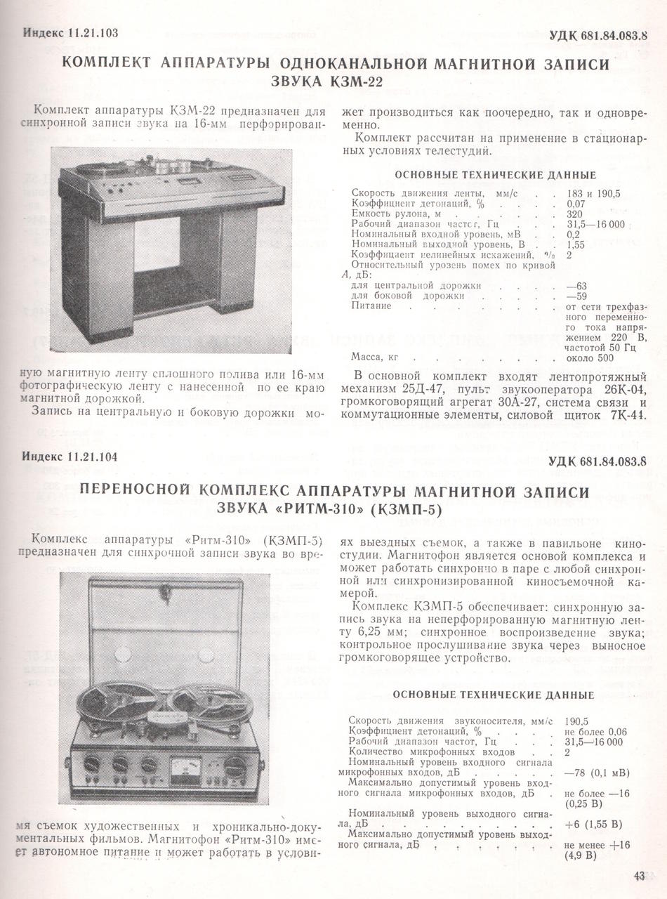  Советская студийная техника.