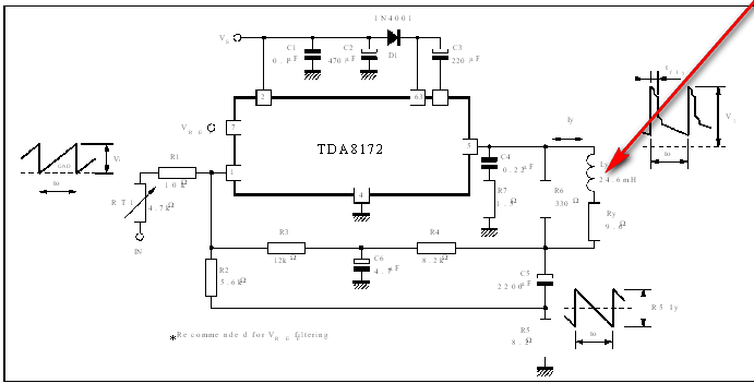 Tda8172 схема включения