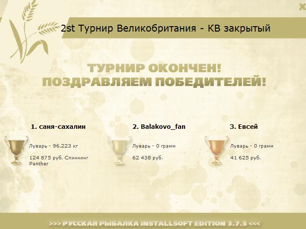 турниры • РУССКАЯ РЫБАЛКА