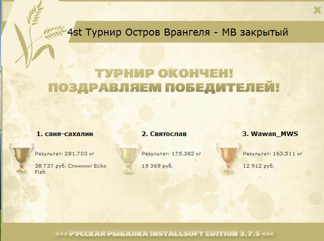турниры • РУССКАЯ РЫБАЛКА