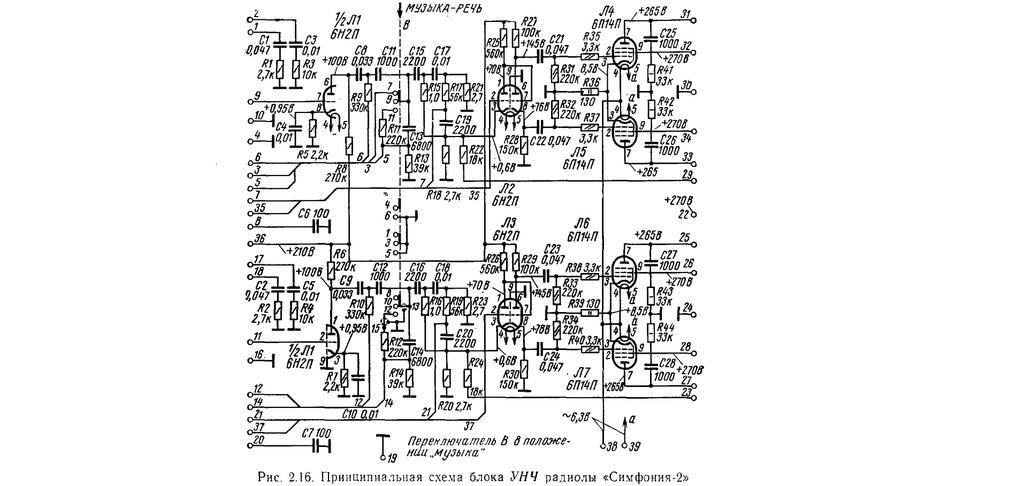 Радиола симфония 003 схема