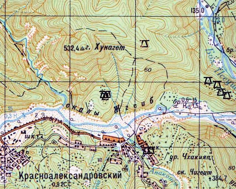 Дольмены краснодарский край карта