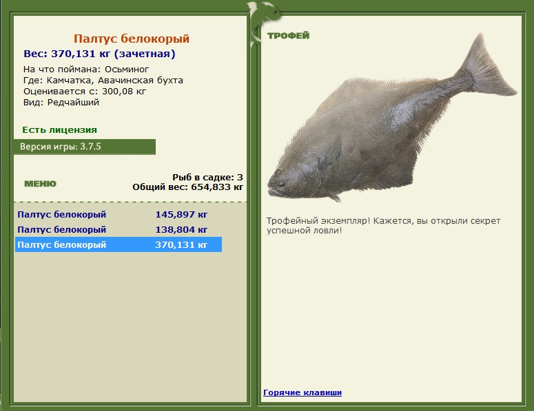 Палтус белокорый 
