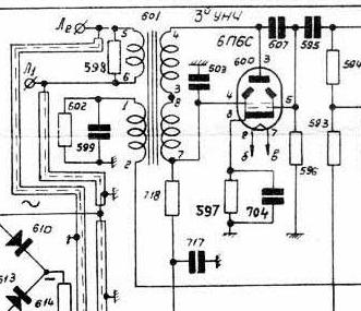 Схема радиоприемника родина 60
