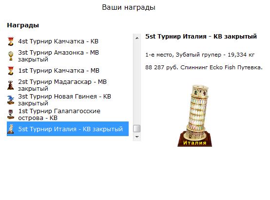 турниры • РУССКАЯ РЫБАЛКА