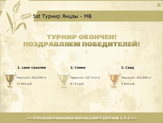 турниры • РУССКАЯ РЫБАЛКА