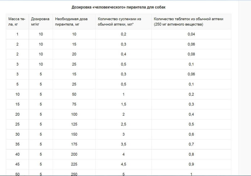 Пирантел для собак: дозировка, инструкция по применению …