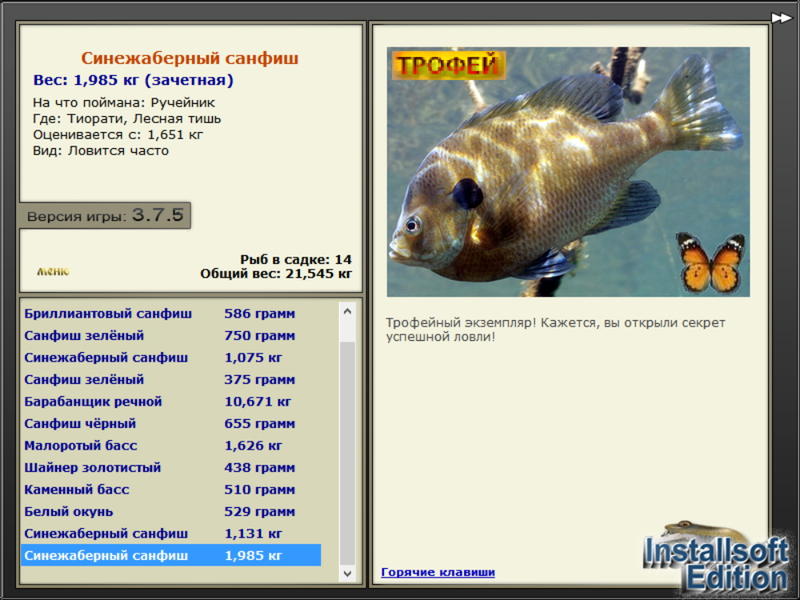 Синежаберный санфиш 