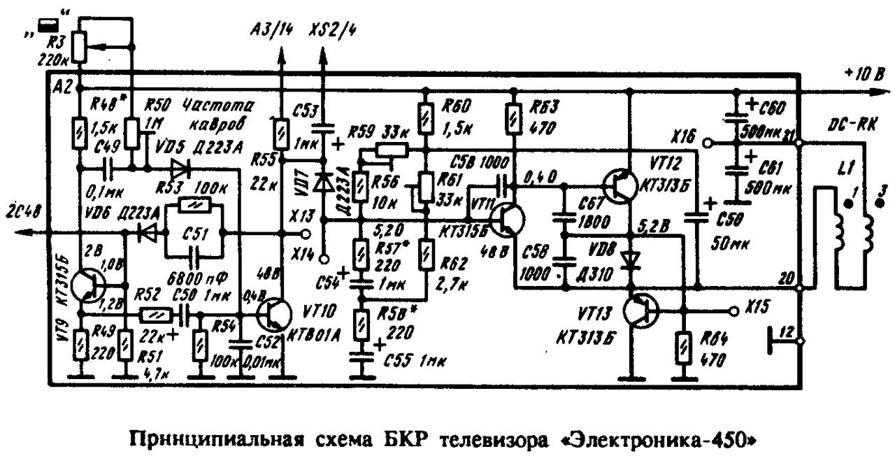 Схема телевизора электроника вл 100