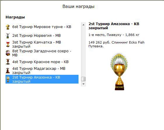 турниры • РУССКАЯ РЫБАЛКА
