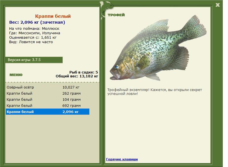Краппи белый 