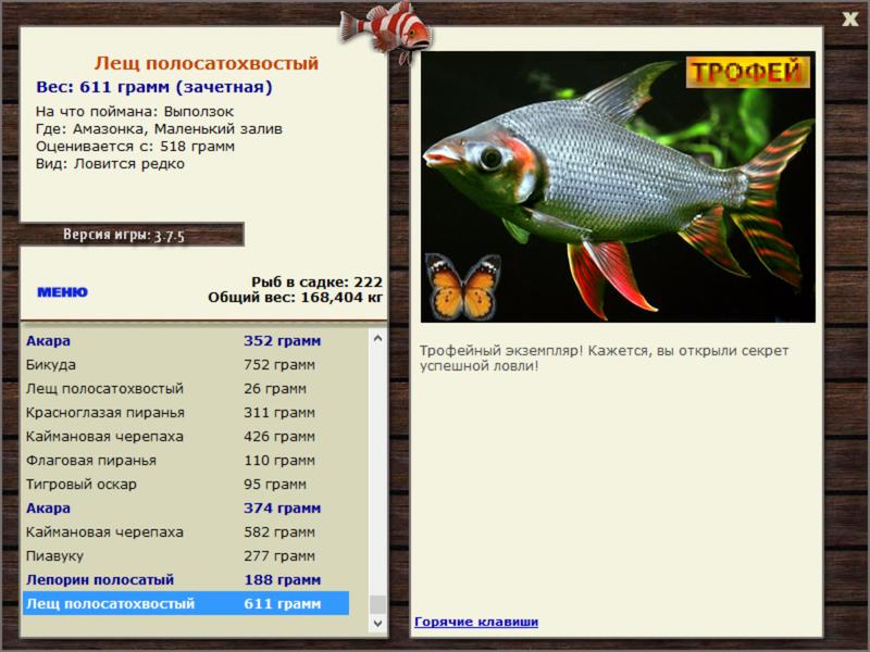 Лещ полосатохвостый 
