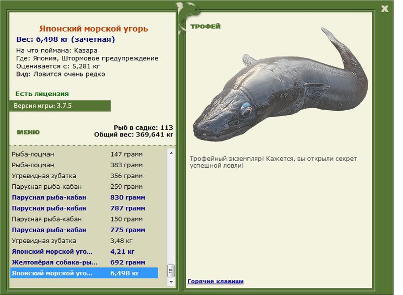 Японский морской угорь 