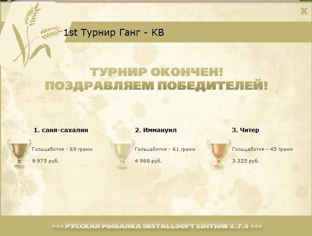 турниры • РУССКАЯ РЫБАЛКА