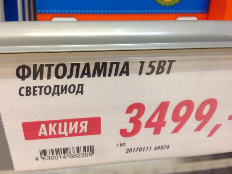 Подсветка рассады