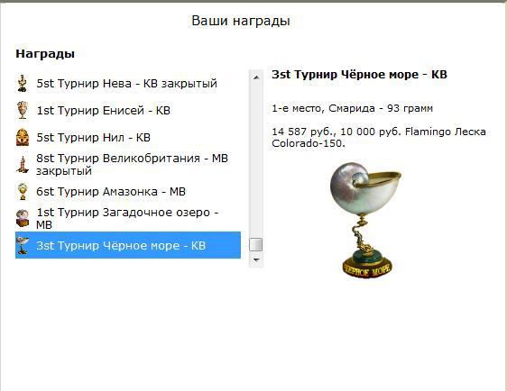 турниры • РУССКАЯ РЫБАЛКА