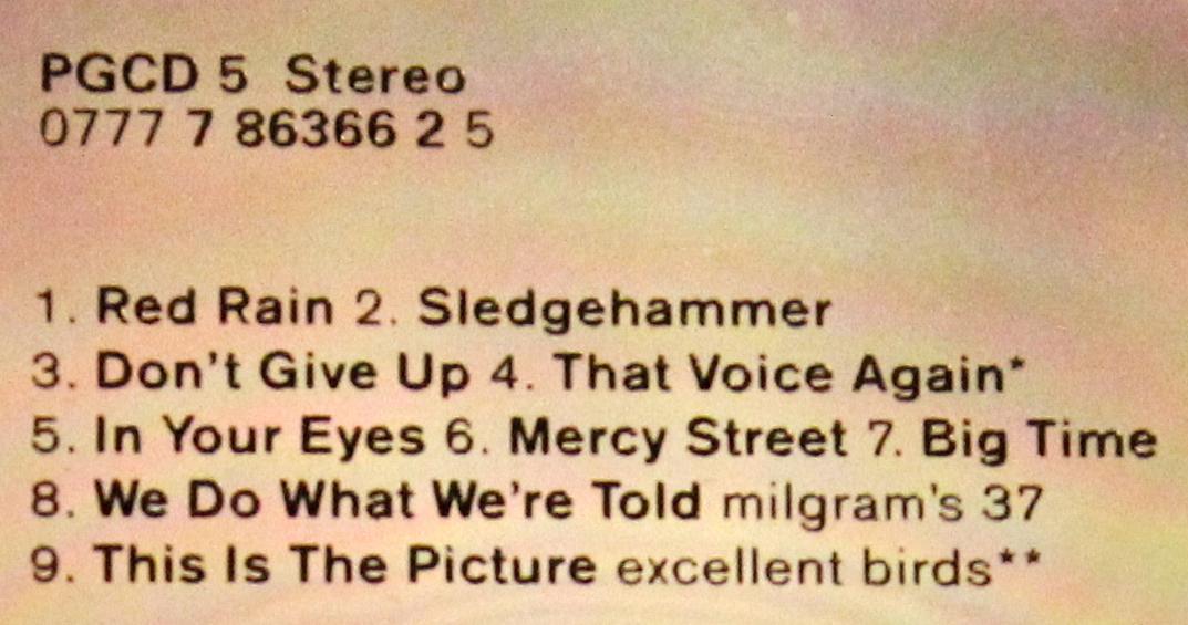  First Press CD