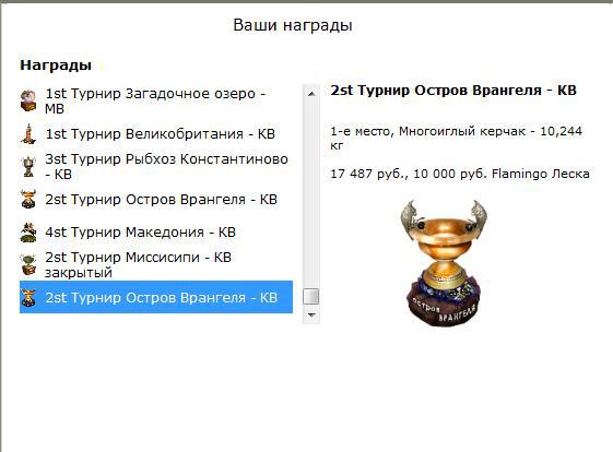 турниры • РУССКАЯ РЫБАЛКА