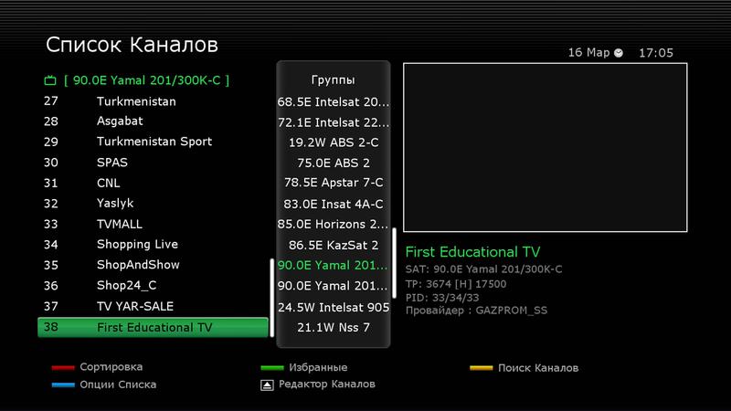 Frocus Спутниковое Список транспондеров Eutelsat 16A/B/C, 16°E