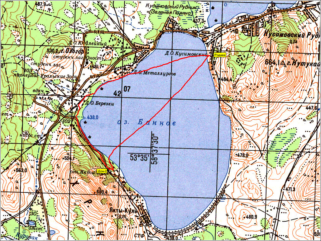 Карта озеро банное в башкирии