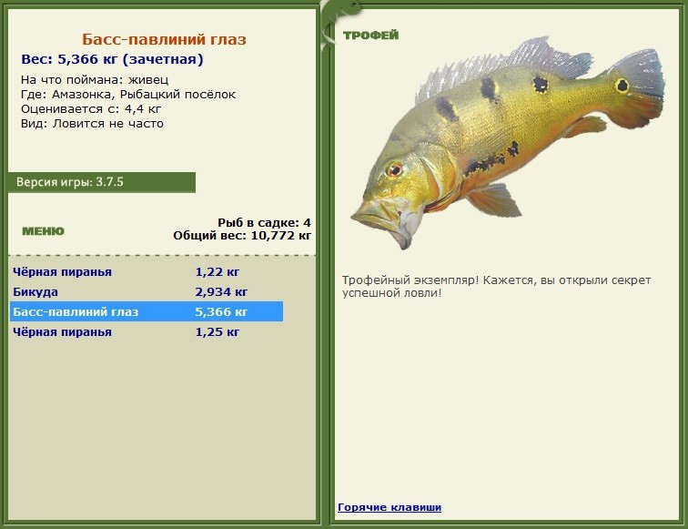 павлиний глаз • Рыбы • РУССКАЯ РЫБАЛКА