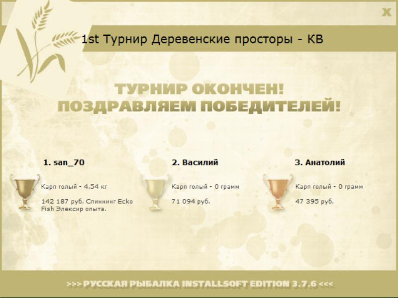 Элексир • Praise-турниры • РУССКАЯ РЫБАЛКА