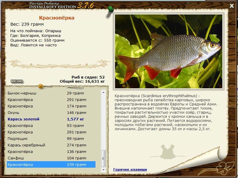 РУССКАЯ РЫБАЛКА Installsoft Edition 
