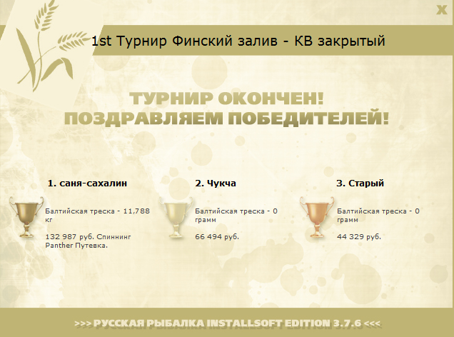 турниры • РУССКАЯ РЫБАЛКА