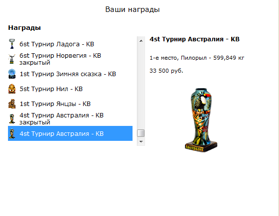 турниры • РУССКАЯ РЫБАЛКА