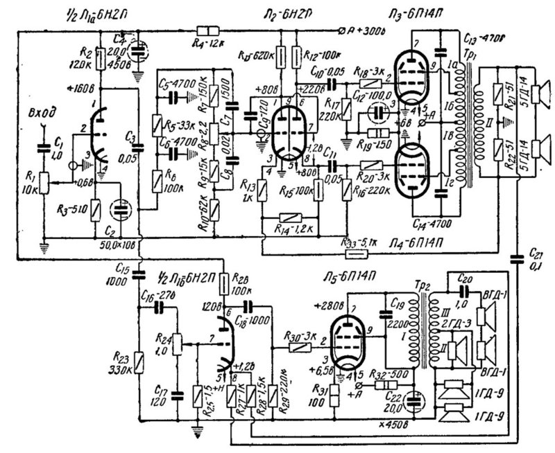 Принципиальные схемы ламповых усилителей ЛАМПОВЫЙ УСИЛИТЕЛЬ делаем сами