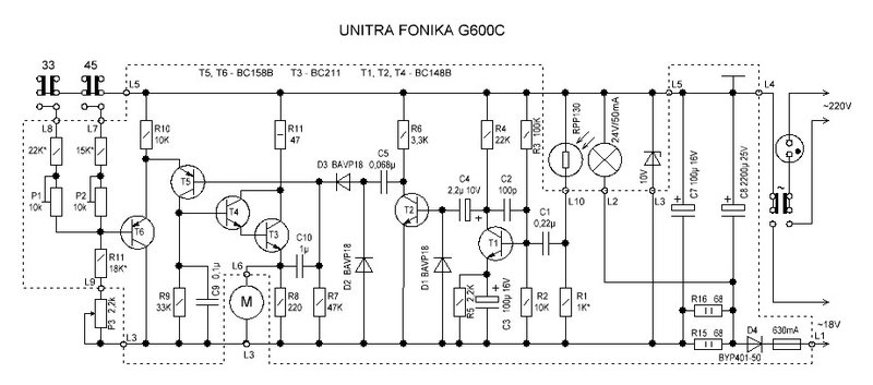 Схема unitra g600c