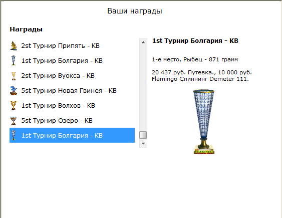 турниры • РУССКАЯ РЫБАЛКА
