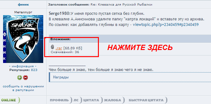 Клевалка для Русской Рыбалки 