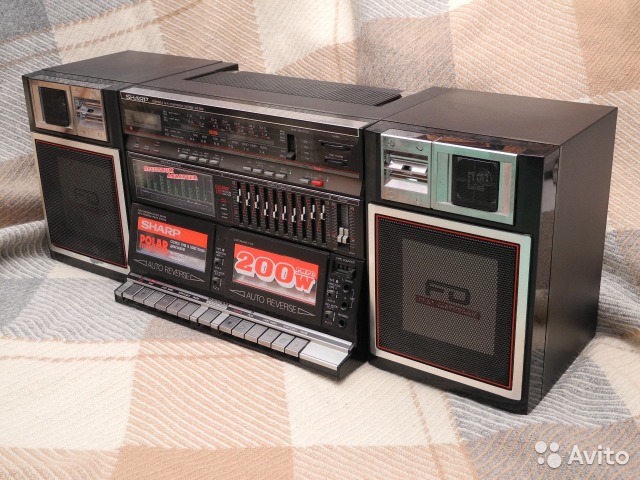  Магнитола Sharp gf8989 с тюнера левый канал записывает тихо