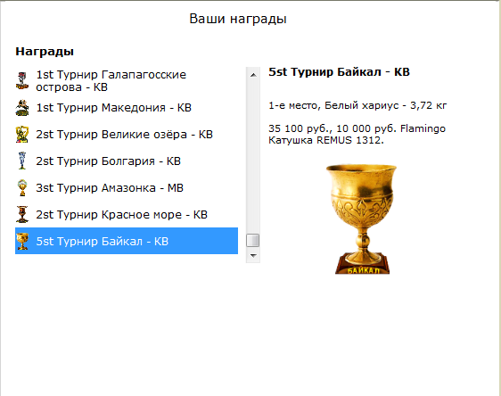 турниры • РУССКАЯ РЫБАЛКА