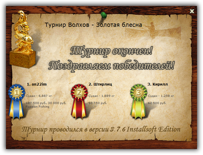 турниры • РУССКАЯ РЫБАЛКА